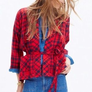 Madewell Red Plaid Jacket